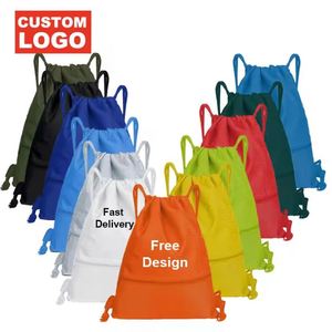 Mochila Impermeable Personalizada de Poliéster, Bolsa con Cordón para Regalos de Fútbol - Product Image 1