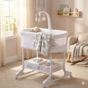High Grade Adjustable <b>Swing</b> Speed Baby Crib Rocking Bassinet <b>Swing</b> Bassinet With Usb Charging Port - Product Image 6