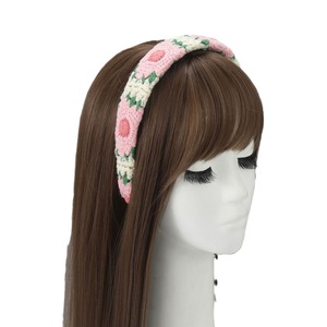 Fascia per capelli lavorata a maglia per donna trucco carino moda fiori di frutta - Product Image 5