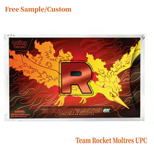 Estuche Protector Acrílico para Caja de Sobres Ultra Booster de Pokémon TCG Team Rocket Moltres UPC <span class=keywords><strong>EX</strong></span> con Tapas Magnéticas - Product Image 1