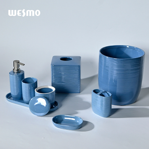 Accessori <span class=keywords><strong>bagno</strong></span> semplici articoli sanitari 8 pezzi porcellane decorazioni per <span class=keywords><strong>bagno</strong></span> <span class=keywords><strong>Set</strong></span> da <span class=keywords><strong>bagno</strong></span> in ceramica - Product Image 6