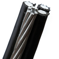 Câble de branchement aérien duplex en aluminium, isolé PE, basse tension 0,6 kV, 6 AWG, 4 AWG, 2 AWG, 1 AWG