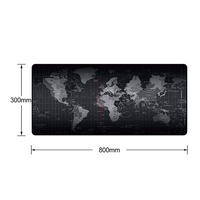 Tapis de souris XXL antidérapant 800*300*3mm, tapis de souris pour jeux avec motif de carte du monde, tapis de souris pour joueurs à domicile