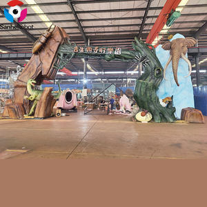 Puerta Interactiva con Modelo Animatrónico de Dinosaurio para <span class=keywords><strong>Entrada</strong></span> de Parque Temático de Aventuras Jurásicas, Decoración Artificial para Parque de Atracciones - Product Image 2