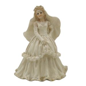 Ragazza della sposa figurina in abito da sposa per la decorazione della casa su ordinazione Polyresin Love europa arte popolare amore scultura Xiamen Port 720 pz - Product Image 5