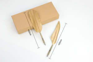 Coffret cadeau Stylo plume couleur or Ensemble d'encre avec boîte personnalisée LOGO - Product Image 4