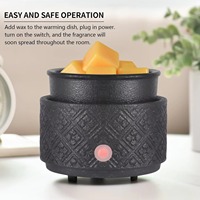 Offre Spéciale – Diffuseur de Cire Parfumée Électrique 2-en-1 en Céramique Noir Mat pour Décoration d'Intérieur – Vente en Gros