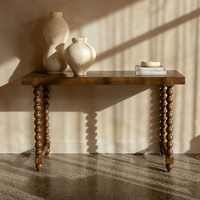 2025 nouveau Style américain Design Antique rétro brun bois couloir Console Table pour salon meubles d'entrée