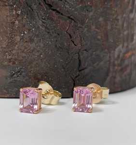 Top selling 14KT Gold Certified Octagon <b>Stud</b> Earrings in Natural/Lab Grown Gemstones/Diamonds - Product Image 6