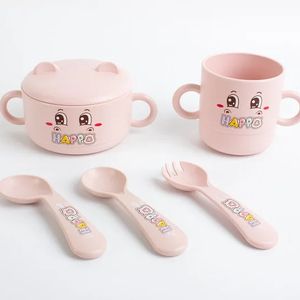 Vajilla de dibujos animados y amorosos para niños, cuchara duradera, tenedor, taza, juego de vajilla para niños - Product Image 1