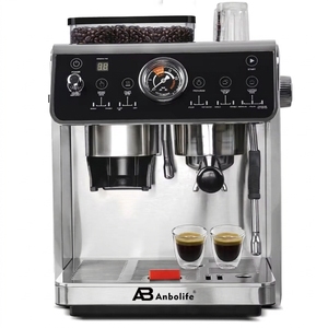 Anbolife - Cafetera Profesional Express de Doble Caldera con Pantalla Táctil de 2800 W, Cafetera Digital de 20 Bares con Molinillo - Product Image 1