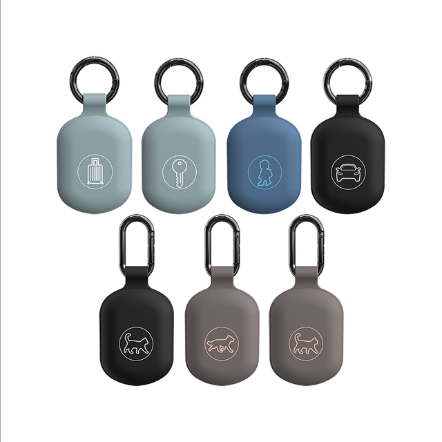 Tracker Tag with Plastic & Rubber Materials for Pets Kids Elders Cars Luggage Compatible with  Find My