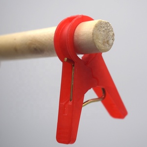 Clips de support <span class=keywords><strong>pour</strong></span> tiges de tomates en plastique rouge, réutilisables, durables et haute résistance, diamètre 2,0 cm, <span class=keywords><strong>pour</strong></span> plantes grimpantes, jardin et serre - Product Image 5
