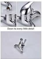 Robinet de bain douche moderne chromé à une poignée, design mural, vanne en céramique, prix économique du robinet de baignoire en zinc poli