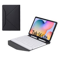 B610 Dudukan Belakang Keyboard Nirkabel, Keyboard Gigi Biru Nirkabel Split dengan Casing Kulit untuk Samsung Galaxy Tab S6 Lite Teclado