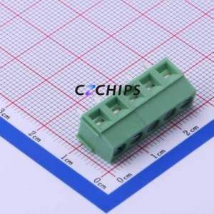 DB127V-5.0-5P-GN-S Screw Terminal Block Through hole Component (THT),P=5mm Connector 1x5P 5mm Green Through Hole - Product Image 1