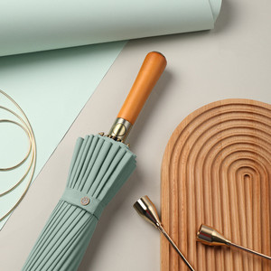 <span class=keywords><strong>Parapluie</strong></span> automatique de <span class=keywords><strong>luxe</strong></span> pour femmes et hommes, design personnalisé, ouverture automatique, manche en bois, 24 baleines, 110 cm, style minimaliste, <span class=keywords><strong>parapluie</strong></span> coupe-vent - Product Image 6