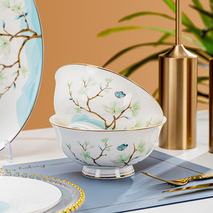 <span class=keywords><strong>Service</strong></span> de table 16 pièces en <span class=keywords><strong>porcelaine</strong></span> osseuse <span class=keywords><strong>à</strong></span> motif personnalisable, nouveau style chinois, avec baguettes en céramique de Jingdezhen - Product Image 4