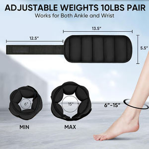Pesas de Arena Ajustables para Muñecas y Tobillos de 5LB para Entrenamiento de Fuerza, Equipo de Gimnasio al por Mayor - Product Image 3