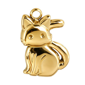 Colgantes de Acero Inoxidable con Forma de Animales, Sol, Luna y Corazón, Chapados en Oro de 18K, para Hacer Joyería y Collares DIY - Product Image 2