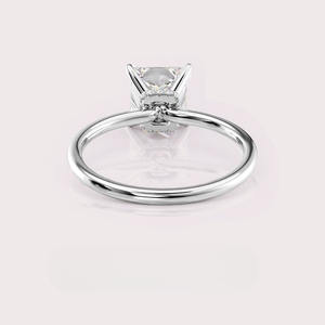 Luxe 14K Or Blanc 1.5 Carat Princesse Lab Grown Diamant Bague de Fiançailles Classique Solitaire Fine Jewelry - Product Image 5