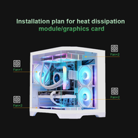 M-ATX ITX PC Case Supports Top Rear 240/120mm Radiator 7 Fan Positions Front Bottom Dual 120mm Gaming Computer Chassis