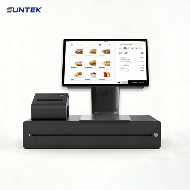 15.6 Inch Desktop POS Terminal SUNTEK SC1 Android 14 OEM/ODM Under-screen NFC IP65 Waterproof 128GB Storage Wireless Protocols