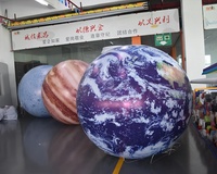 Ballon géant en PVC de type planète le plus populaire, ballon gonflable LED de la planète Terre pour événement