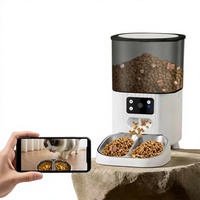 Nouvelle mangeoire intelligente pour chiens et chats avec contrôle automatique des portions et de la minuterie, grande capacité de 45 L, accès à distance Wi-Fi, caméra intégrée