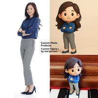 Modèle en résine personnalisé photo réelle DIY Q Figurine |   Décoration de bureau en impression 3D |   Cadeau unique pour un anniversaire ou un mariage |   Fabriqué en Chine