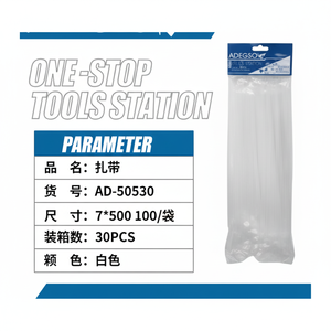 All'ingrosso 30 Pack 7 pollici fascette ferma-cavo autobloccante Nylon 66 plastica per uso casa ufficio - Product Image 1