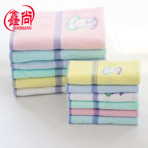 ชุดผ้าขนหนู XINSHANG ขนาด 38x80 ซม. 80x155 ซม. ผ้าฝ้ายปักลายกระต่าย ชุดของขวัญผ้าขนหนูอาบน้ำ - Product Image 1