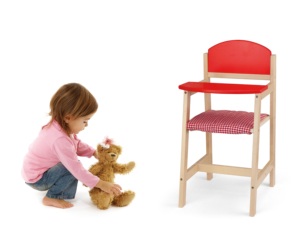 Poupées <span class=keywords><strong>en</strong></span> <span class=keywords><strong>bois</strong></span> pour enfants, jeu de repassage, <span class=keywords><strong>chaise</strong></span> <span class=keywords><strong>haute</strong></span> avec coussin, jouet de simulation - Product Image 2