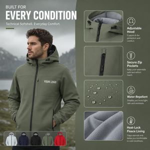 Chaqueta Softshell Personalizada para Tripulación de Tierra de Aerolíneas, Uniforme Profesional para Operaciones Aeroportuarias con Marca Personalizada - Product Image 1