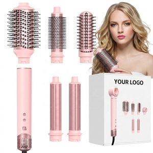 <span class=keywords><strong>Brosse</strong></span> lissante et sèche-<span class=keywords><strong>cheveux</strong></span> <span class=keywords><strong>rotative</strong></span> 6-en-1 personnalisée à moteur haute vitesse 160 000 tr/min pour <span class=keywords><strong>cheveux</strong></span> longs et <span class=keywords><strong>courts</strong></span> - Product Image 1