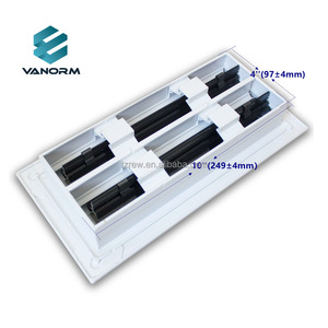 Hvac Hệ thống 2 khe cắm tuyến tính khe khuếch tán trần có thể điều chỉnh lưỡi trở lại lưới tản nhiệt không khí 10*4" - Product Image 4