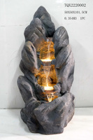 Nouvelle Fontaine Décorative de Jardin D&D en Résine, Style Zen Asiatique, Fontaine de Montagne en Pierre, Fabriquée en Matériaux de Haute Qualité pour l'Extérieur, Décoration Toutes Saisons