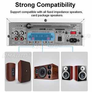 Amplificateur de puissance blanc 2000W, 2.0 canaux, amplificateur audio pour home cinéma, DC 12V 110V/220V, prise en charge de l'égaliseur, FM, SD, USB, 2 micros, Bluetooth 5.0 - Product Image 3