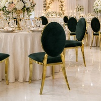 Chaises de banquet en métal doré en acier inoxydable pour mariages et événements, chaises de salle à manger de luxe en velours pour la location d'événements - Usine de Foshan