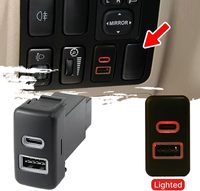 Adaptateur de chargeur USB de type A/C premium WH 36W avec interrupteur pour Toyota FJ Cruiser 2007-2018, pour Fortuner 2005-2014, Tacoma 2005-2022