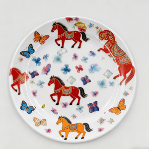 Juego de Vajilla de Melamina para Picnic, Año del Caballo 2026, para Acampar al Aire Libre - Product Image 3