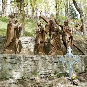 Estación católica de bronce de la Cruz, estatua de <span class=keywords><strong>Simon</strong></span> de cireno, hecha para soportar la cruz - Product Image 6