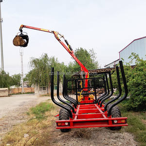 Pièces de chargeur de prise de canne <span class=keywords><strong>à</strong></span> sucre <span class=keywords><strong>remorque</strong></span> de rondin avec le chargeur de <span class=keywords><strong>bois</strong></span> de grue <span class=keywords><strong>remorque</strong></span> de <span class=keywords><strong>bois</strong></span> de quadruple de 6t - Product Image 2