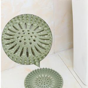 Cubierta de silicona con forma de flor para desagüe de ducha, atrapapelos con ventosa para cocina - Product Image 5