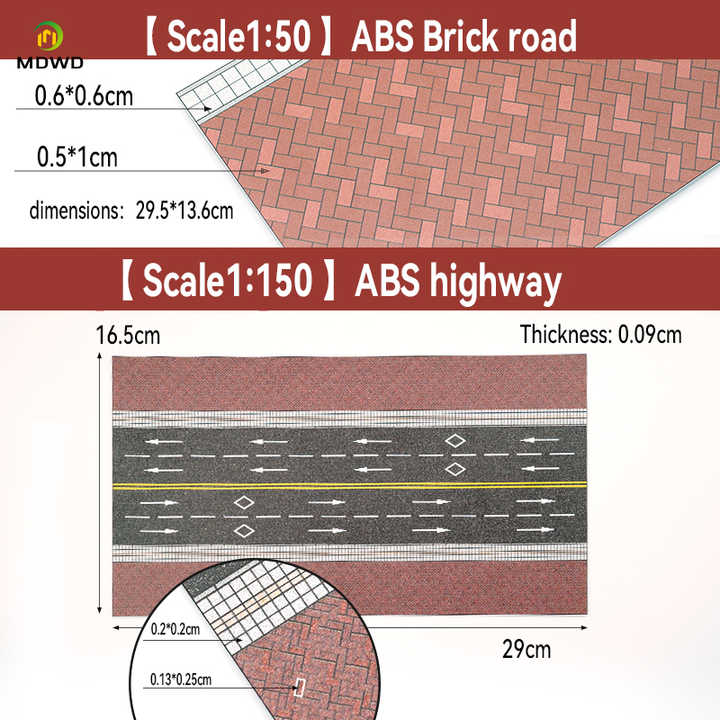 Model Floor Tiles Staggered Brick Sand Table Model Materials DIY Train ...