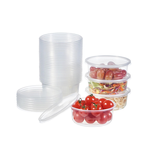 Custom PP Deli <b>Containers</b> 20oz <b>Plastic</b> Jar Microwave Hot Soup Round Clear Takeout Deli Cup <b>Lid</b> American Style Multifunction - Product Image 1