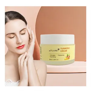 Crema corporal y facial Afcare, tratamiento nutritivo para el acné sin sulfato y crema facial natural de cúrcuma con vitamina C
