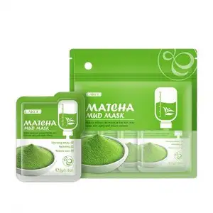 LAIKOU cura della pelle pulizia profonda rinfrescante controllo dell'olio trattamento dell'acne maschera di fango di tè Matcha naturale 5g