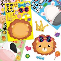 Autocollants personnalisés à découpe kiss-cut pour visage, autocollants de Noël DIY, autocollants de visage personnalisés pour les fêtes, pour emballage cadeau pour enfants