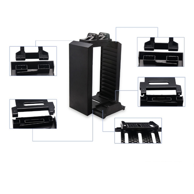 Game Card Storage Universal Storage Tower and Headset Stand Holder Bracket for Nintendo Switch PS5 XBOX Series X Console
